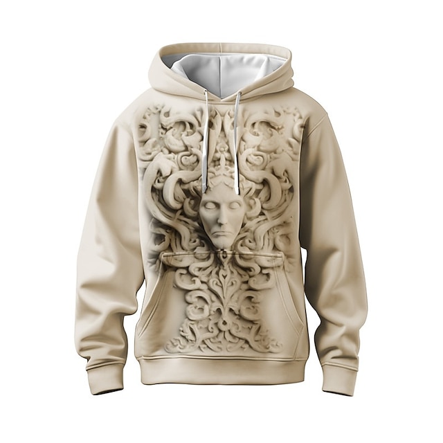 Graphic 3D Print Animal Hoodie – Casual Long Sleeve Sweatshirt for Sports, Outdoor, and Vacation